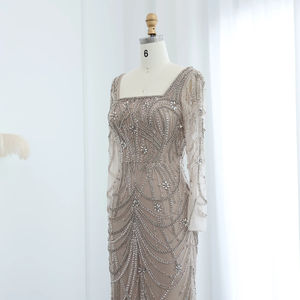 Janc ember SZ163 Kristall Dubai Square Collar Meerjungfrau Abend party Prom Kleider - Product Image 3