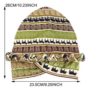 Turban Chapeau Élastique à <span class=keywords><strong>Tresse</strong></span> Imprimé pour Femme, Turban Doux et <span class=keywords><strong>Ethnique</strong></span>, Bandeau Chaud de Vente - Product Image 2