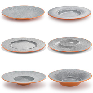Assiette Ronde en Mélamine Bicolore A5, Imitation Porcelaine, Vaisselle Coréenne pour Barbecue, Usage Commercial - Product Image 1