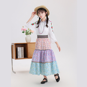 Disfraces de actuación étnica <span class=keywords><strong>eslovaca</strong></span> para niños que comprenden vestidos, pantalones, parte superior hecha de poliéster - Product Image 3