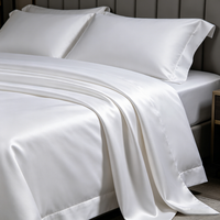 Parure de lit de luxe pour hôtel en coton égyptien 100% tissé - Housse de couette et taies d'oreiller - Blanc écologique 300TC - Personnalisable
