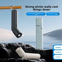 Ventilateur portable pliable 3-en-1 rechargeable par USB avec fonction brumisateur et batterie externe pour les voyages en extérieur