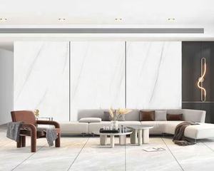 Carrelage artificiel en <span class=keywords><strong>pierre</strong></span> frittée blanche polie de 2400x1200x9mm pour décoration murale faux sol en marbre <span class=keywords><strong>fausse</strong></span> <span class=keywords><strong>pierre</strong></span> murale - Product Image 2