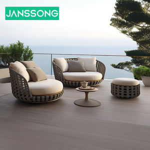 Ensemble de canapés d'extérieur tissés modernes de haute qualité Mobilier d'extérieur en corde pour hôtel Ensemble de jardin en aluminium Ensemble de meubles de patio durables et de luxe - Product Image 2