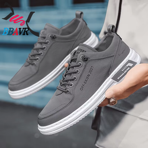 Zapatos Casuales de Moda para Hombre, Estilo Skate, Lona de Seda de Hielo, Plantilla Suave de PU, con Cordones, Versátiles, Deportivos, Antideslizantes - Product Image 4