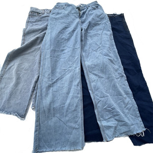 Ventes chaudes de ballots de vêtements usagés pour femmes, jeans larges pour femmes, pantalons longs <span class=keywords><strong>d</strong></span>'<span class=keywords><strong>occasion</strong></span>, pantalons boyfriend pour femmes en stock, lot - Product Image 5