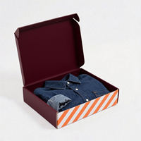 Boîtes d'expédition en carton noir de conception gratuite Boîte d'expédition ondulée écologique Boîte d'expédition réutilisable Boîte d'emballage de vêtements