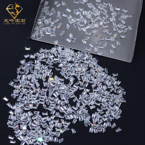 Verkauf CZ Steine kleine Größe weiß Synthetisch 5A Zirkon Kubik konisch Baguette Kubik Zirkonia Perlen - Product Image 6