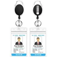With ID Card Holders Retractable Badge Reel Lanyard Badge Holder Necklace  DIY Beaded Lanyard – the best products in the Joom Geek online store