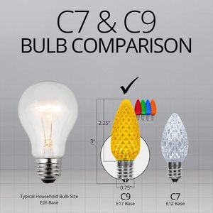 Ampoules de Noël E17 C9 Lampes de Noël LED multicolores - Product Image 3