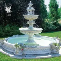 Fontaine en pierre en marbre blanc naturel, belle décoration de jardin en plein air, à vendre,