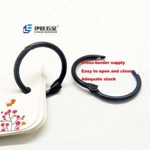 YIWANG 1 Inch Black Metal Loose Leaf Book Binder Rings for Home School Office - Product Image 1