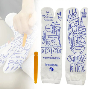 Calcetines de Acupresión para Pies al por Mayor, Fisioterapia para Aliviar el Cansancio de los Pies, Puntos de Reflexología con Ilustraciones en Inglés - Product Image 6