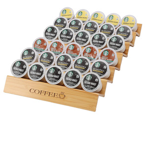 ที่วางแคปซูลกาแฟ 3 ชั้น ชั้นวางเก็บของไม้ไผ่ สำหรับจัดระเบียบ K-Cup ใช้บนเคาน์เตอร์ครัว - Product Image 1