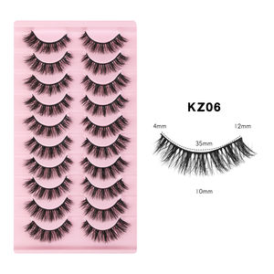 10 जोड़े 3 डी फ्फी नाटकीय नकली आंखों के लिए क्रूरता-मुक्त झूठी पलकों के लिए क्रूरता-मुक्त झूठी पलकों के लिए - Product Image 5