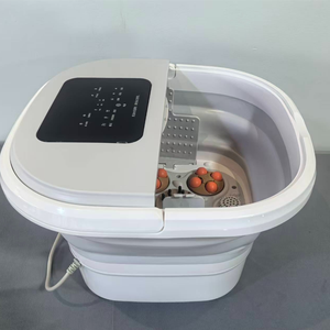 Faltbares Elektrisches Vibrations-Fußmassagegerät Pediküre-Becken Kabellose Fernbedienung Tragbares Einweich-Massagegerät mit Rollen Wärmefunktion 2,3kg - Product Image 4