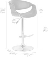Chaises de bar carrées élégantes capitonnées en cuir blanc avec base en métal pivotante et réglable pour la maison, la cuisine, l'îlot ou le bar à petit-déjeuner