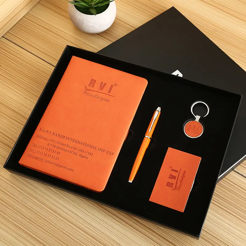 Jurnal Kustom Pena Notebook Spiral Harian Perencana Notebook Kotak Hadiah Alat Tulis Set Hadiah untuk Wanita Set Hadiah
