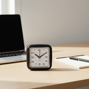 <span class=keywords><strong>Réveil</strong></span> analogique à affichage par aiguille, mouvement silencieux, veilleuse, miroir, fonction snooze, horloge à quartz pour enfants - Product Image 6