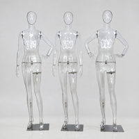 Mannequin transparent en fibre de verre, homme/femme, corps entier, articulations réglables, accessoires de présentation de vêtements, vitrine de magasin, photographie