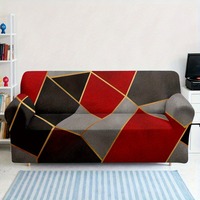 Günstige Sofabezüge vom Hersteller: Goldrandige Geometrie-Sofaüberwürfe, Dehnbare Staubdichte Sofabezüge