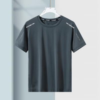 Fabrika toptan özel erkekler kısa kollu yüksek elastikiyet boş spor spor hızlı kuru yaz nefes t-shirt