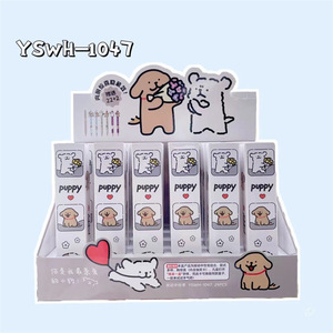 DHF075 40 styles de stylos gel à l'effigie de personnages de dessins animés <span class=keywords><strong>kawaii</strong></span>, chiens neutres, boîte mystère pour étudiants, capybara Mikko Mofusand Chiikawa - Product Image 4