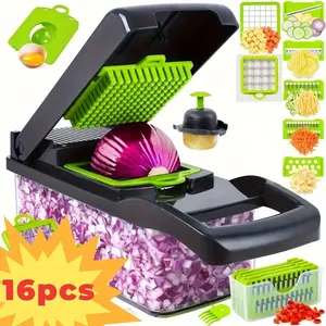 เครื่องขูดผักอเนกประสงค์ 16 in 1 พร้อมที่หั่นและสับ ใช้งานง่ายด้วยด้ามจับตามหลักสรีรศาสตร์ - Product Image 5