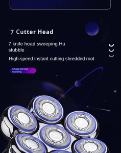 Portable 7 Blade Mini <b>Electric</b> Shaver <b>Kit</b> for Men USB Powered Inductive Charging Facial Razors for Body Shaving - Product Image 4