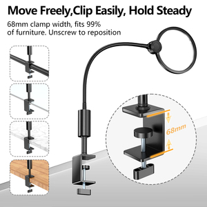 Lupa Circular con Clip de Fácil Fijación Wufan Sharp-View, Luz Tricolor |   Ideal para Trabajos de Detalle Artesanal y Verificación de Etiquetas - Product Image 4