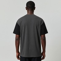 T-shirt en coton lourd pour homme, tissu fluide de haute qualité, étiquette privée personnalisée, manches courtes