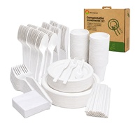 Assiette Ronde Jetable Classique en Bagasse Écologique Premium pour Mariages et Usage Quotidien
