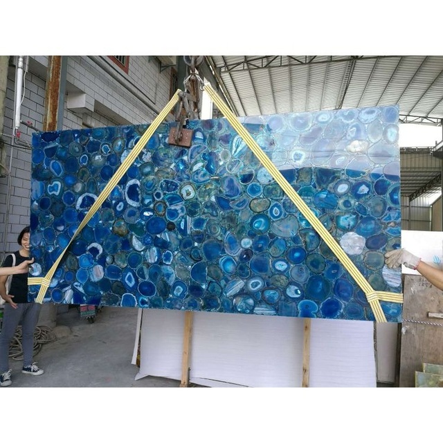 Blue Agate Slab Labradorite Blue Granite Slab