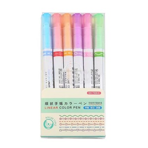Juego de 6 rotuladores de doble punta con forma de flor para dibujar a mano, para marcar pósteres y diarios - Product Image 5