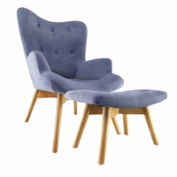 Canapé en bois otomanos canapés en forma de flor simple canapés simples canapé sexy chaise inclinable canapé de salón es tissu