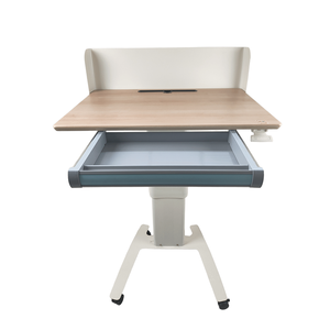 Escritorio Neumático Móvil de Altura Ajustable con Cajón y Ruedas Giratorias, Mesa de Conferencias para Aulas Escolares y Universitarias - Product Image 5