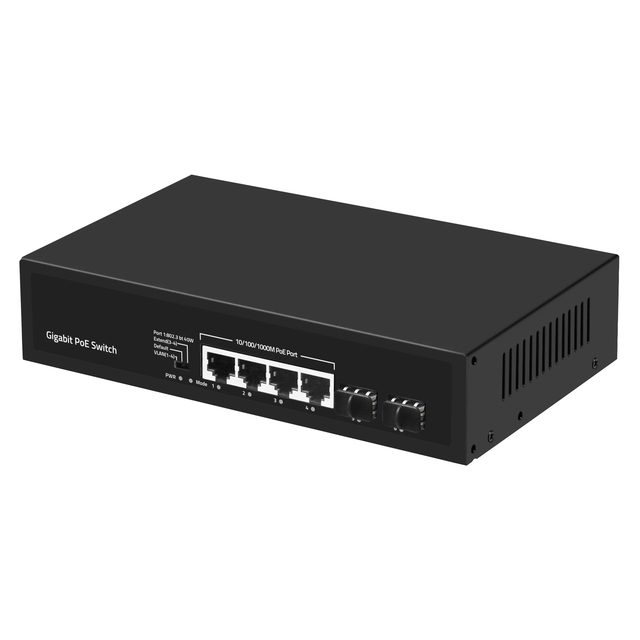 Factory oem/odm poe switch 4 8 16 24 Port 10/100/1000m Ethernet Fiber Switch Poe Gigabit With 2 Sfp Ports