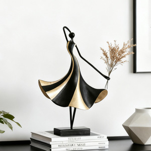 Scultura <span class=keywords><strong>di</strong></span> Ballerina in Metallo, Ornamento Artistico Personalizzato, Vaso Decorativo per Casa, Ufficio e Soggiorno, Regalo Direttamente dalla Fabbrica - Product Image 1