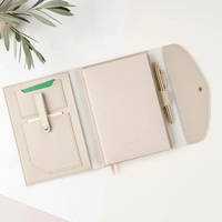 Porte-documents en cuir PU à trois volets, sac de rangement pour carnet, dossier de réunion hebdomadaire pour documents, vente en gros
