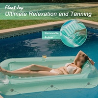 Lit de piscine gonflable pour adultes avec oreiller, double usage, pour la plage et la baignade estivale en extérieur