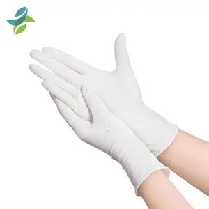 GMC sarung tangan nilon gading 9 inci, stok grosir sarung tangan nitril sekali pakai keselamatan siap untuk pengiriman