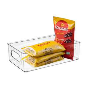 Garde-manger de cuisine 4 packs de conteneurs de stockage d'aliments empilables en <span class=keywords><strong>plastique</strong></span> sans BPA armoire garde-manger casiers de stockage pour collation boisson - Product Image 1