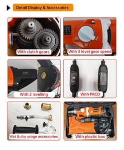 Perceuse électrique industrielle Marveille M22 <span class=keywords><strong>1</strong></span> <span class=keywords><strong>1</strong></span>/4-7 filetage pour perçage à sec et humide, machine de perforation de béton, perceuse <span class=keywords><strong>diamant</strong></span>ée - Product Image 4