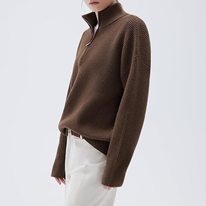 <span class=keywords><strong>Pull</strong></span> Femme KLH <span class=keywords><strong>Pull</strong></span> Femme ample et confortable à col montant en tricot Sueter De Mujer OEM Factory - Product Image 4