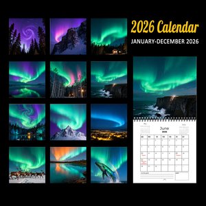 Chất Lượng Cao 2026 Giấy Xoắn Ốc Tường Lịch Với Khối Lớn Phía Bắc Đèn 2026 Treo Lịch Cho Bàn Kế Hoạch Sử Dụng - Product Image 5