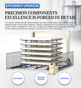 Sistema de Almacenamiento de Rollos de Tela Motorizado Industrial, Carrusel Vertical Automático para Gestión de Inventario de Cortinas en Almacenes - Product Image 4