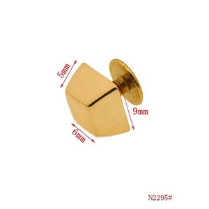 Bottone decorativo con rivetto a fungo trapezio per borse con ruote a vite fibbie per borsetta in metallo - Product Image 3