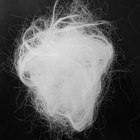 Hilo de Fantasía de Nylon 6, Tipo Alpaca de Angola, Tipo Mohair de Pelo de Conejo, 15D 65mm, Blanco Crudo Mate, Retardante de Llama, para Hilado