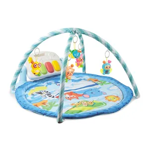 Dormir doux fitness rack tapis pédale piano couverture ronde bébé activité gym tapis de jeu pour les enfants