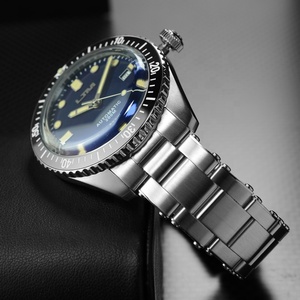 Rts gratuito nave <span class=keywords><strong>san</strong></span> <span class=keywords><strong>martin</strong></span> PT5000 Retro mecánico automático NH35 20atm Esfera de esmalte luminosa reloj de buzo para venta - Product Image 4